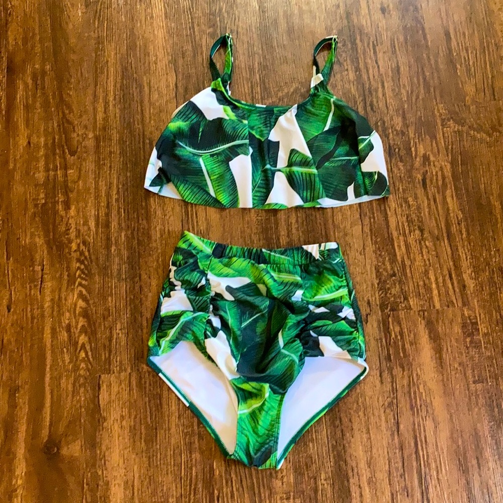 High waisted two piece swim